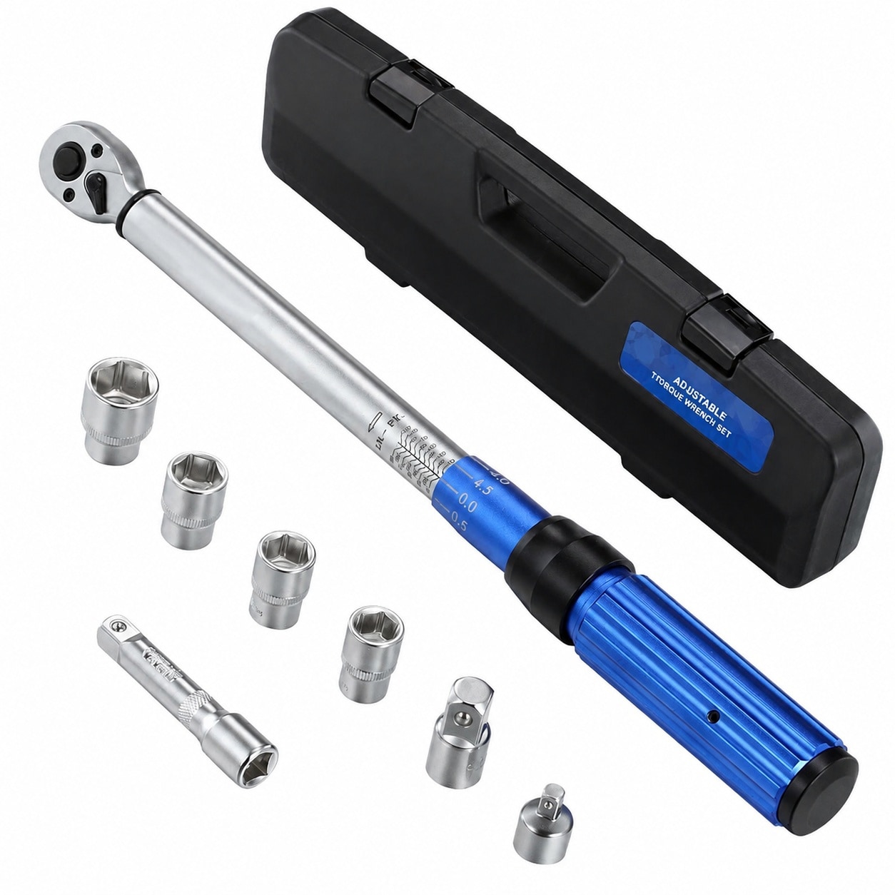 Linder Group Inc Three Eighth Inch Drive Dual Direction Click Torque Wrench Set 90 Tooth Ratchet 10 to 100 Foot Pound 20 to 135 Newton Meter High Accuracy with #L3QW3FYS