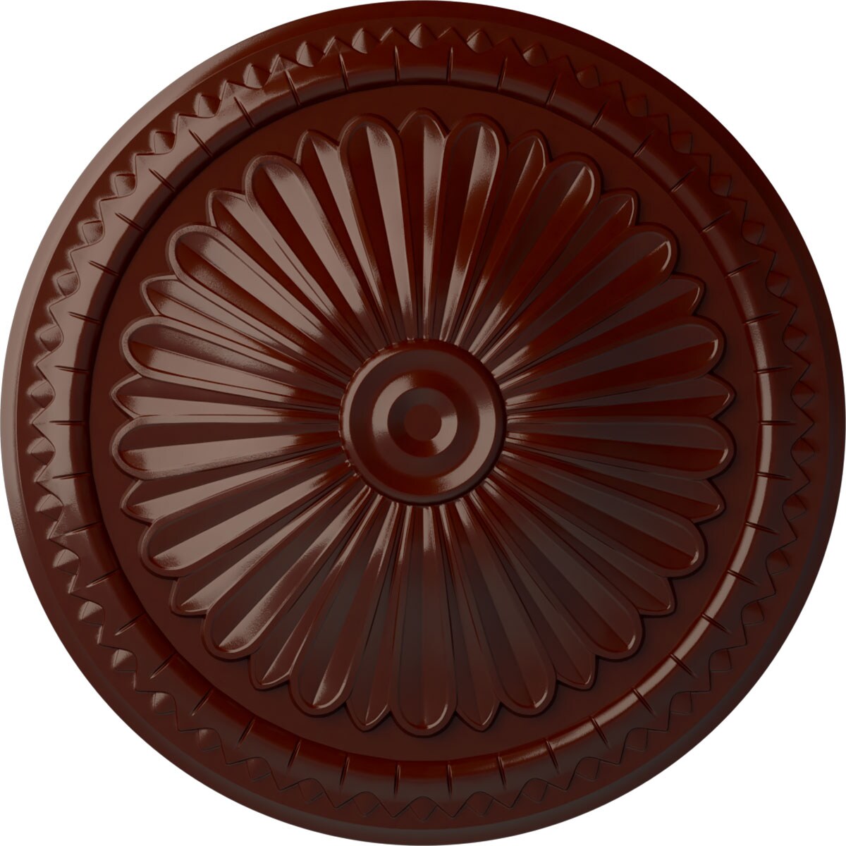 Ekena Millwork CM14AXBMF Alexa 15-in W x 15-in L Painted Brushed Mahogany Polyurethane Whole Ceiling Medallion