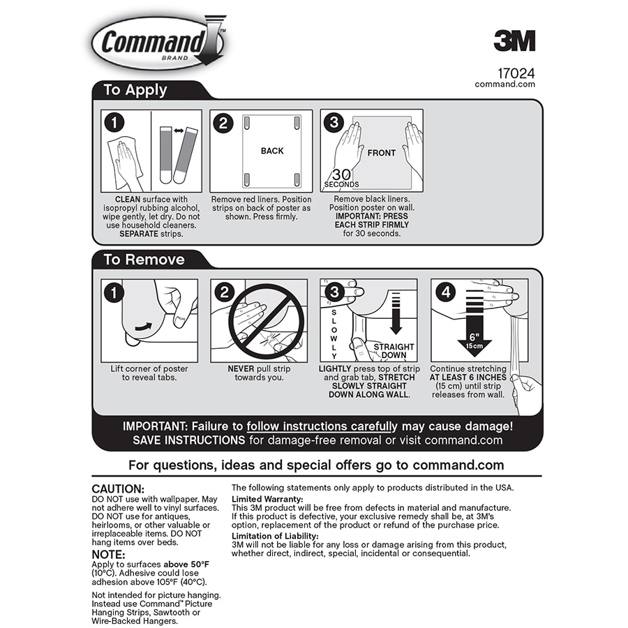 3M™ Command™ Adhesive Poster Strips (1000/pk) - FASTENation, Inc