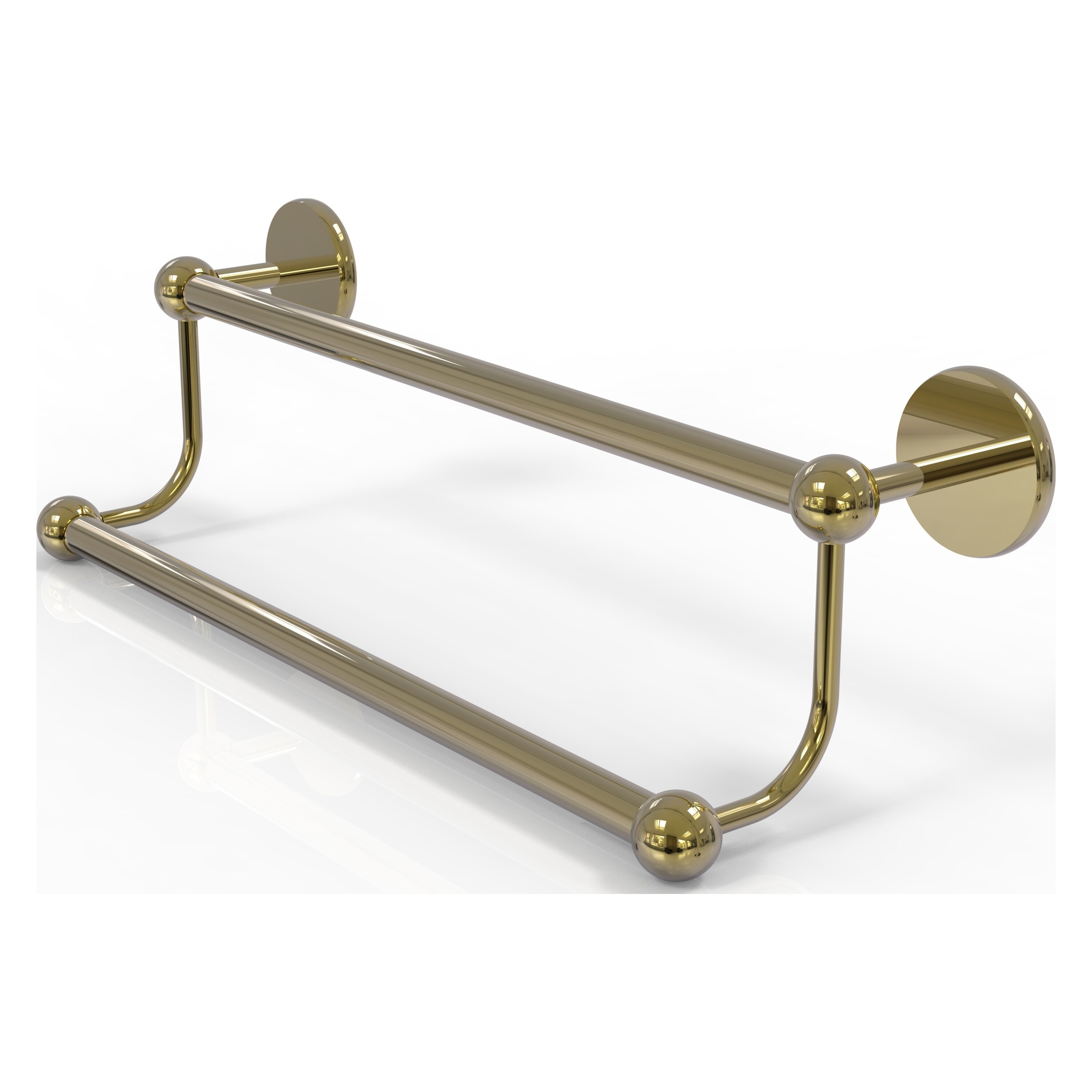 Allied Brass P1072/36-UNL Prestige Skyline 36-in double Unlacquered Brass Wall mount Double Towel Bar