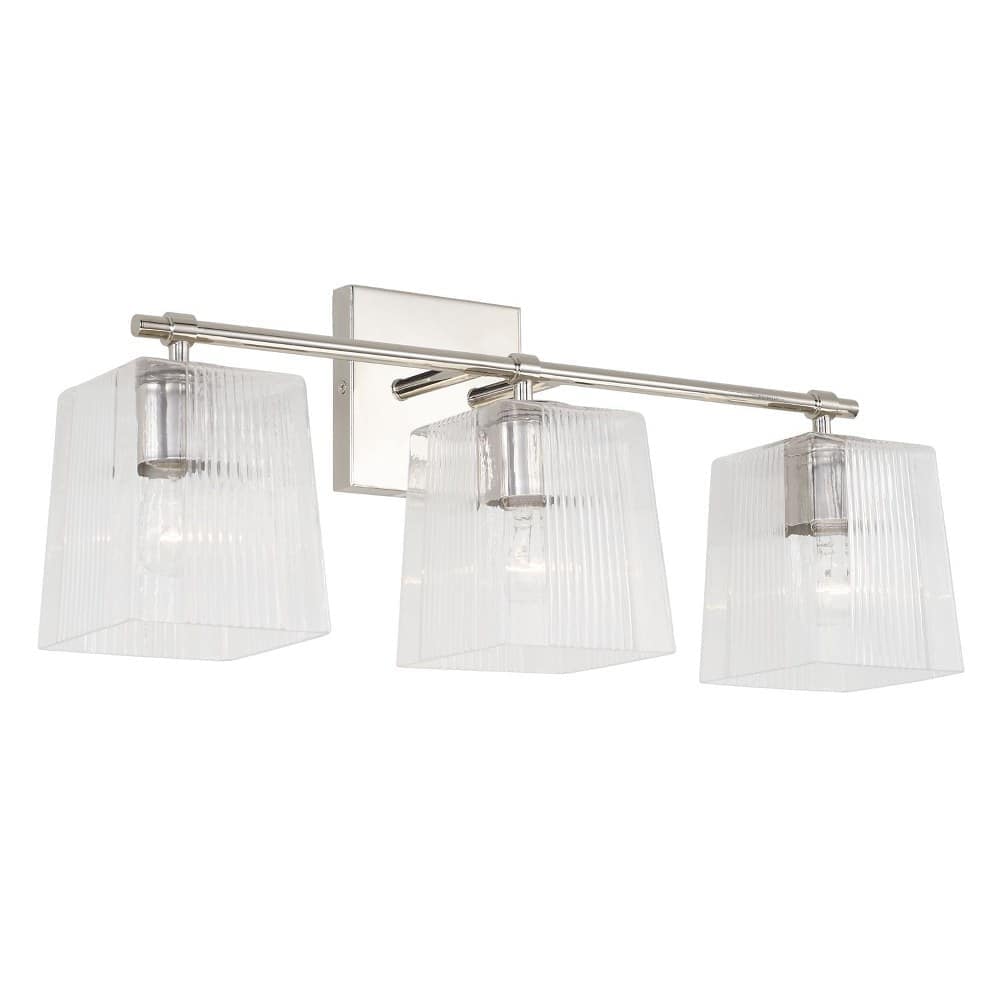 Capital Lighting A-CAP-141731PN-508 Lexi 3 - Light Polished Nickel Contemporary Glass And Metal Wall Sconce