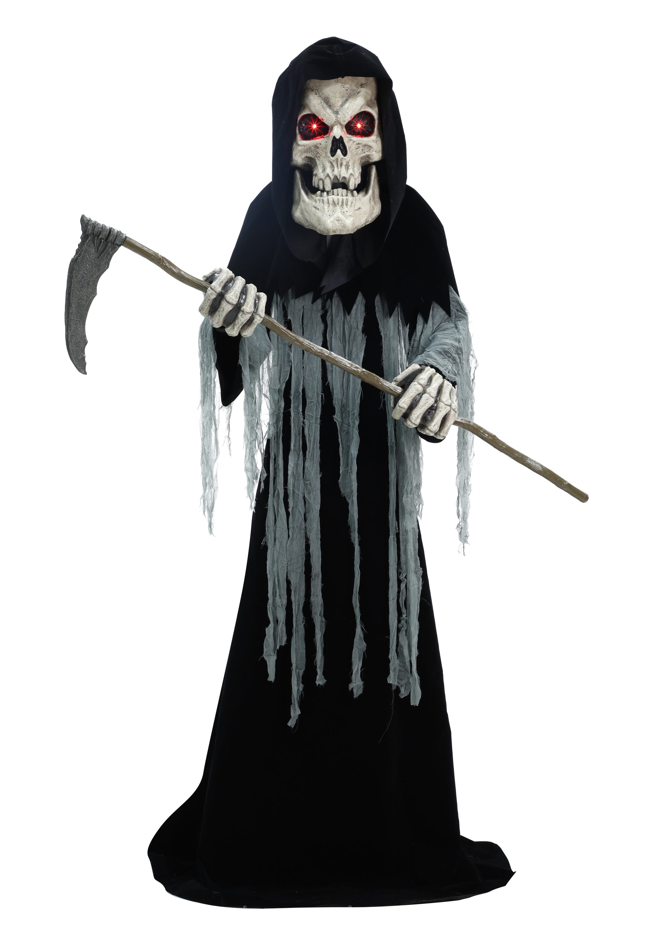 Haunted Living 102-in Talking Lighted Animatronic Reaper Free Standing ...