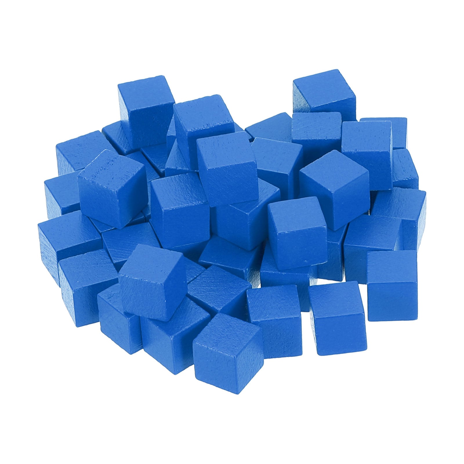 Unique Bargains - 100Pcs Wood Blocks for Crafts 3/8inch Unfinished Wooden Cube Pine Wood Square B...