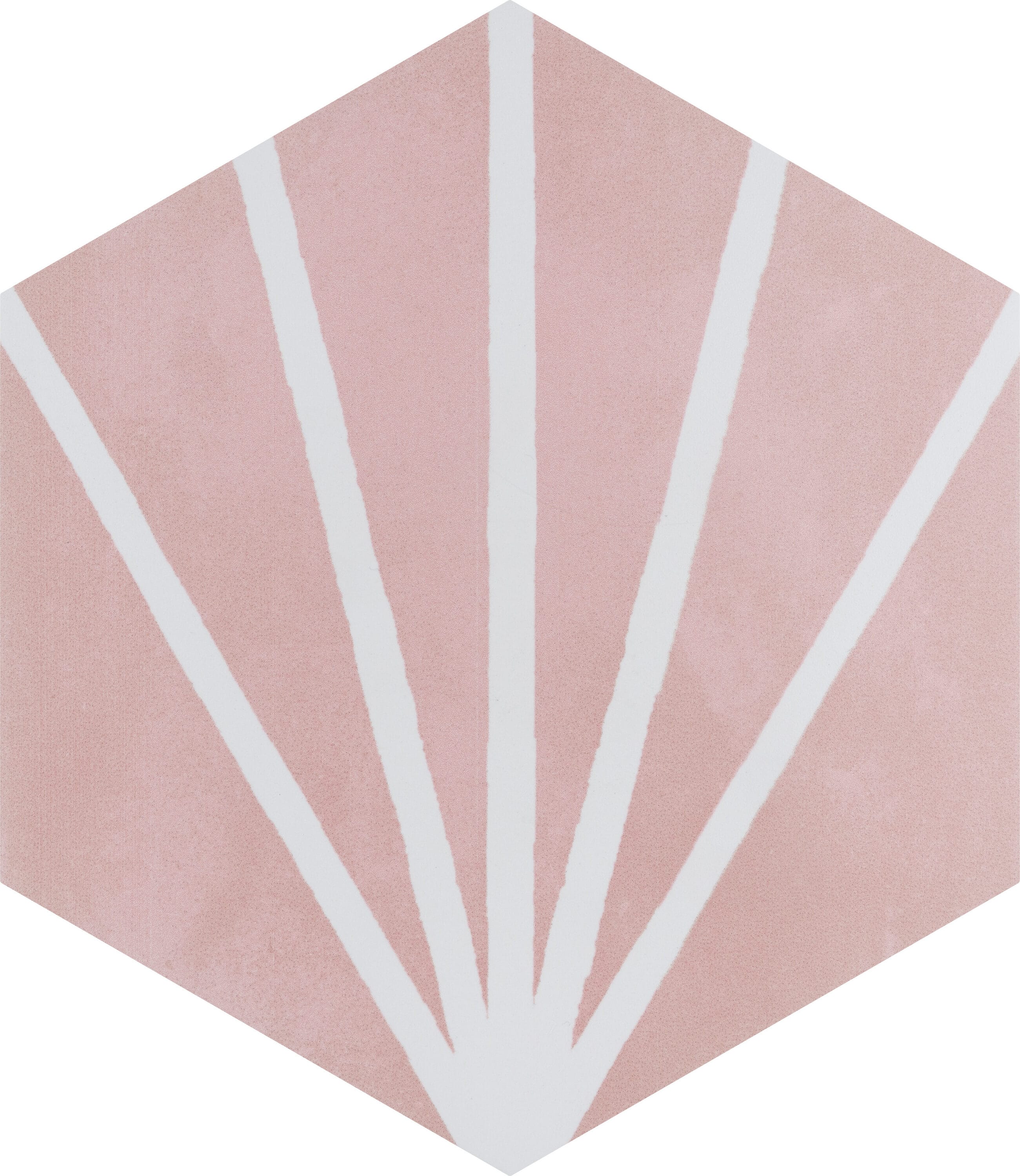 Affinity Tile S1FBT9HXRODU Sample - Horizon Dusk Hex Rosa 8-in x 9-in Matte Porcelain Hexagon Floor and Wall Tile