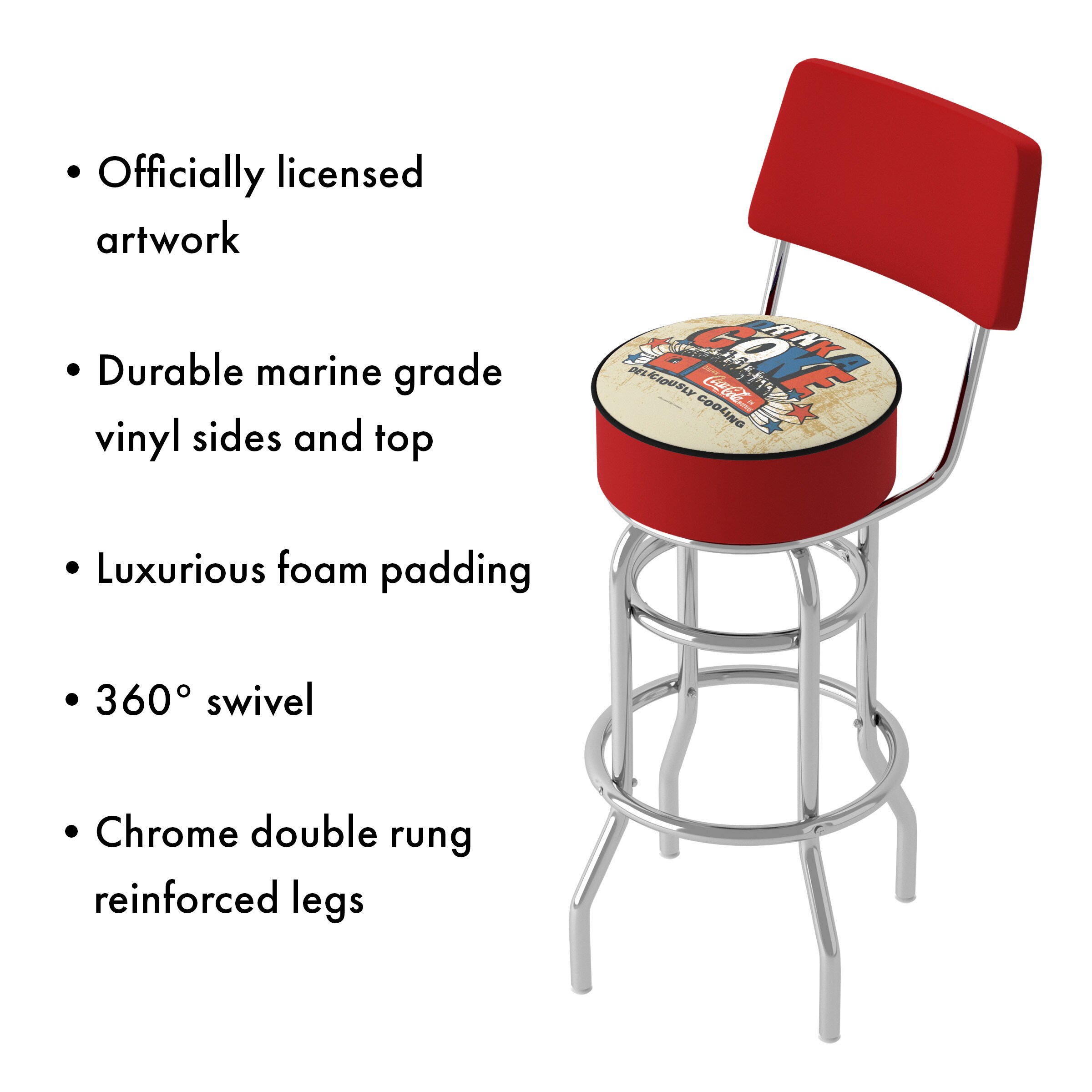 Trademark Gameroom COKE-1100-BZ2 stools - View #3
