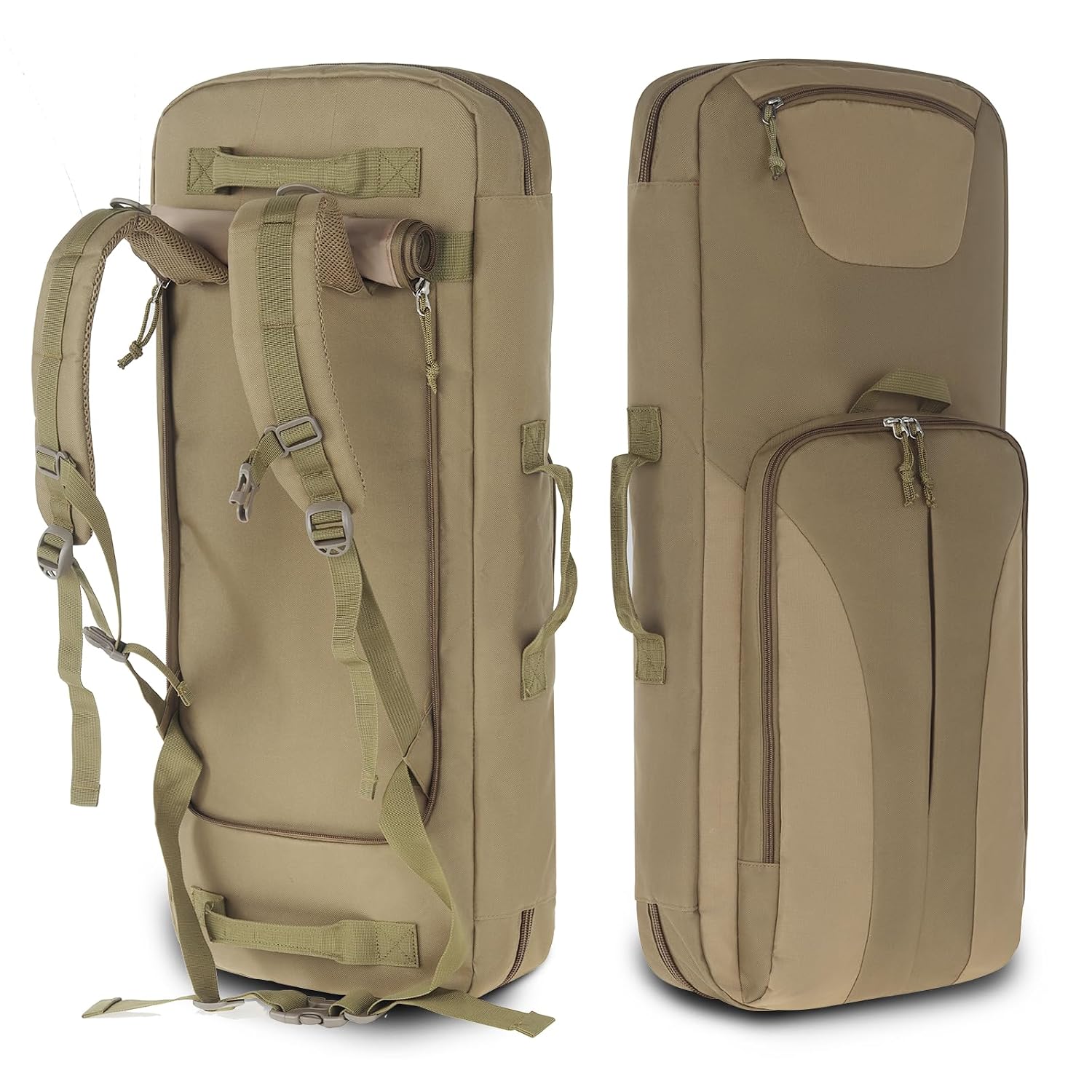 KINGSLONG Soft Rifle and Shotgun Carrying Case Backpack with Multiple Pockets and Hideable Straps 30 to 36 Inch Water Resistant 600D Nylon Tactical Gun Bag