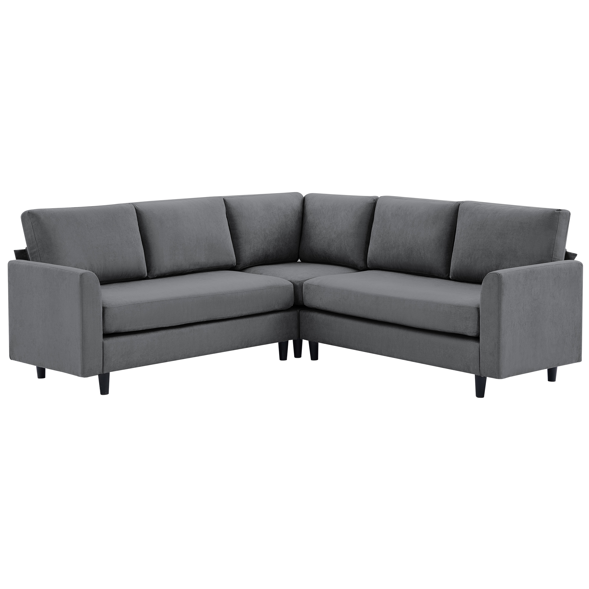 JEAREY 42YSG-GY 83.5-in Casual Dark Gray Microfiber 5 -seater Sectional