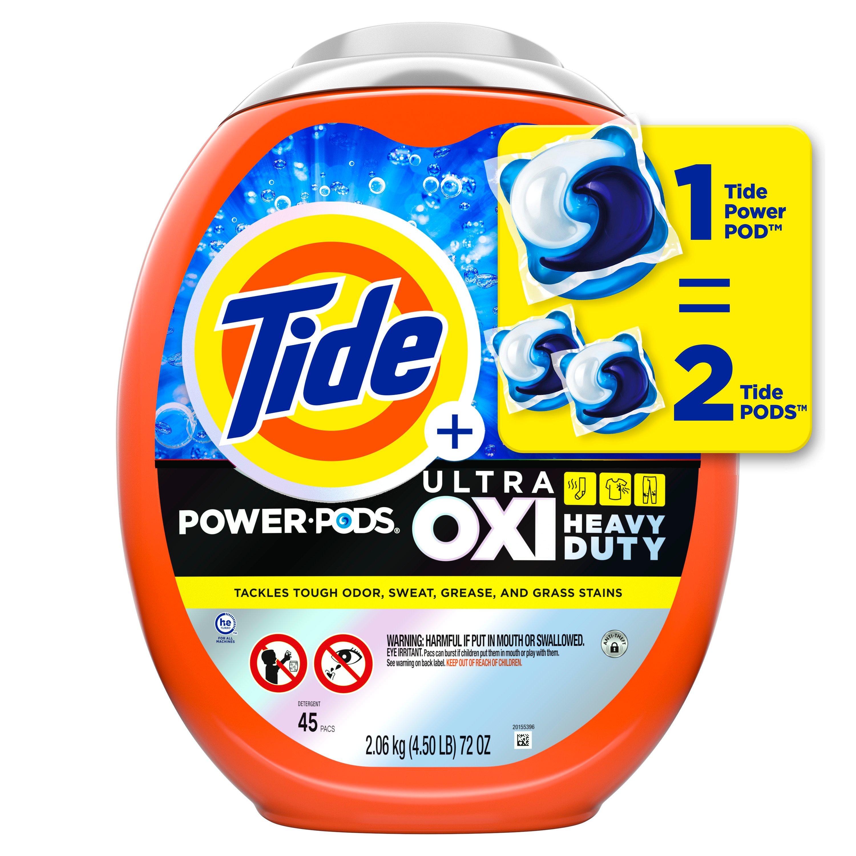 Tide 3077211736 45 -Pack Power Pods + Ultra OXI Heavy Duty Original HE Laundry Detergent ( 76 Ounce(s) )