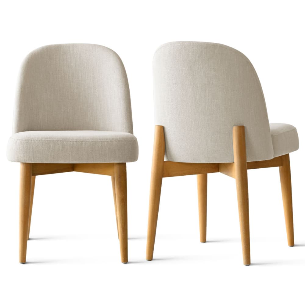 Maison Boucle HAVANA-WOOD-BEIGE2 Dining-Chairs - View #2