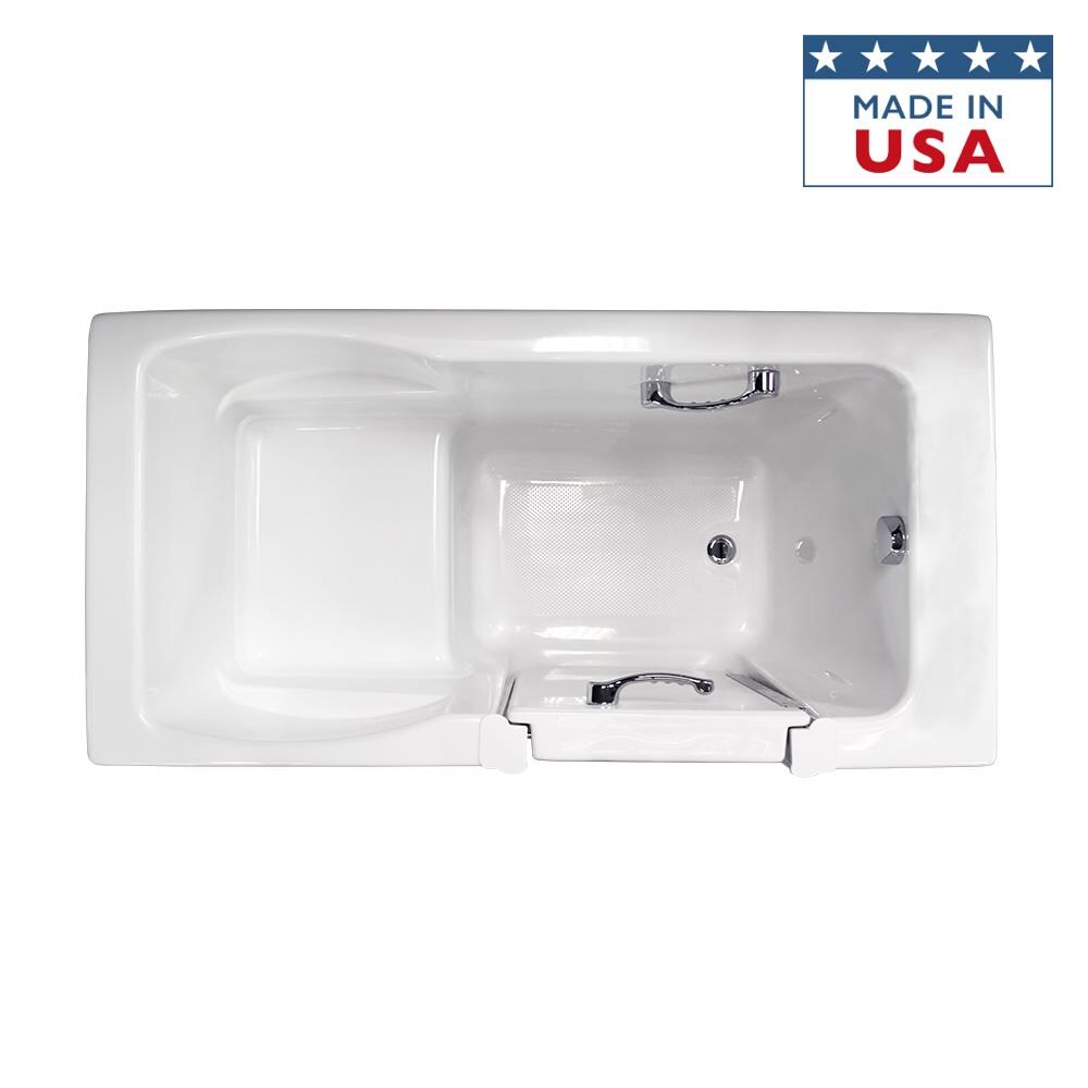 Jacuzzi FIN6030BRXXXXW Finestra 30-in x 60-in White Acrylic Walk-In Bathtub with Drain (Right-Hand Drain)