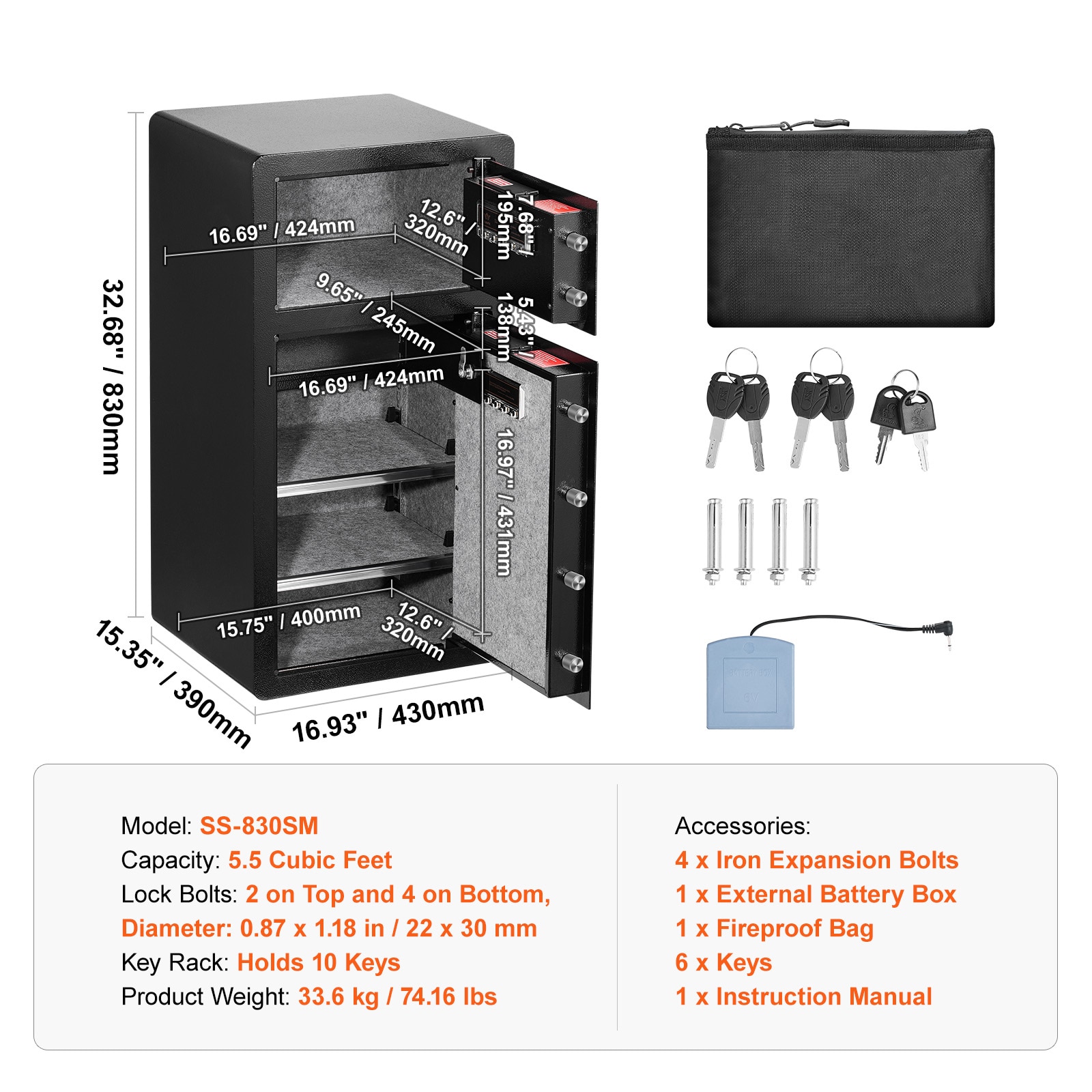 GIVIMO LW102GIVSS3104 Floor-Wall-Safes - View #3