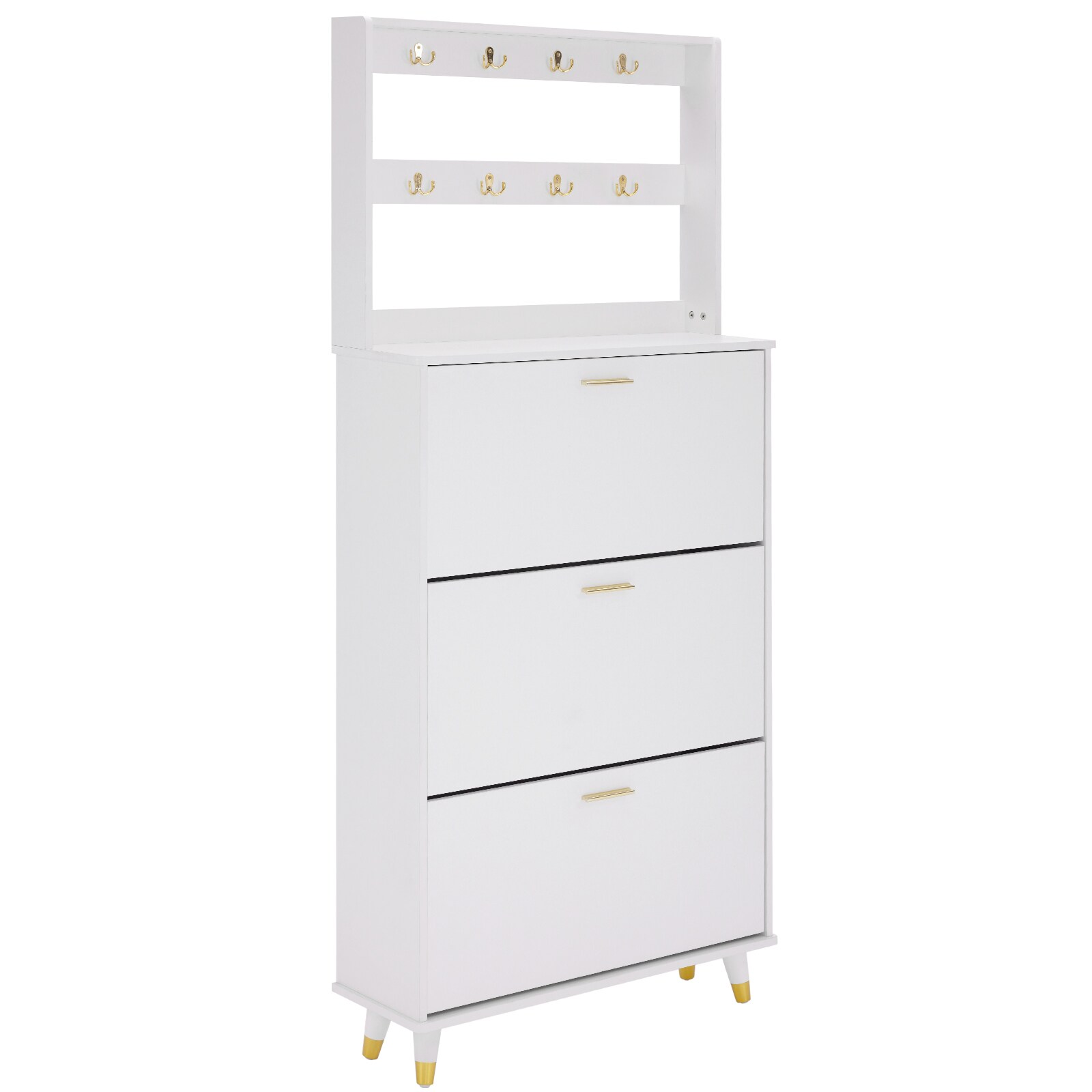 Winado LO1G52002845 78.74-in H 6 Tier 18 pair White Engineered wood Shoe cabinet