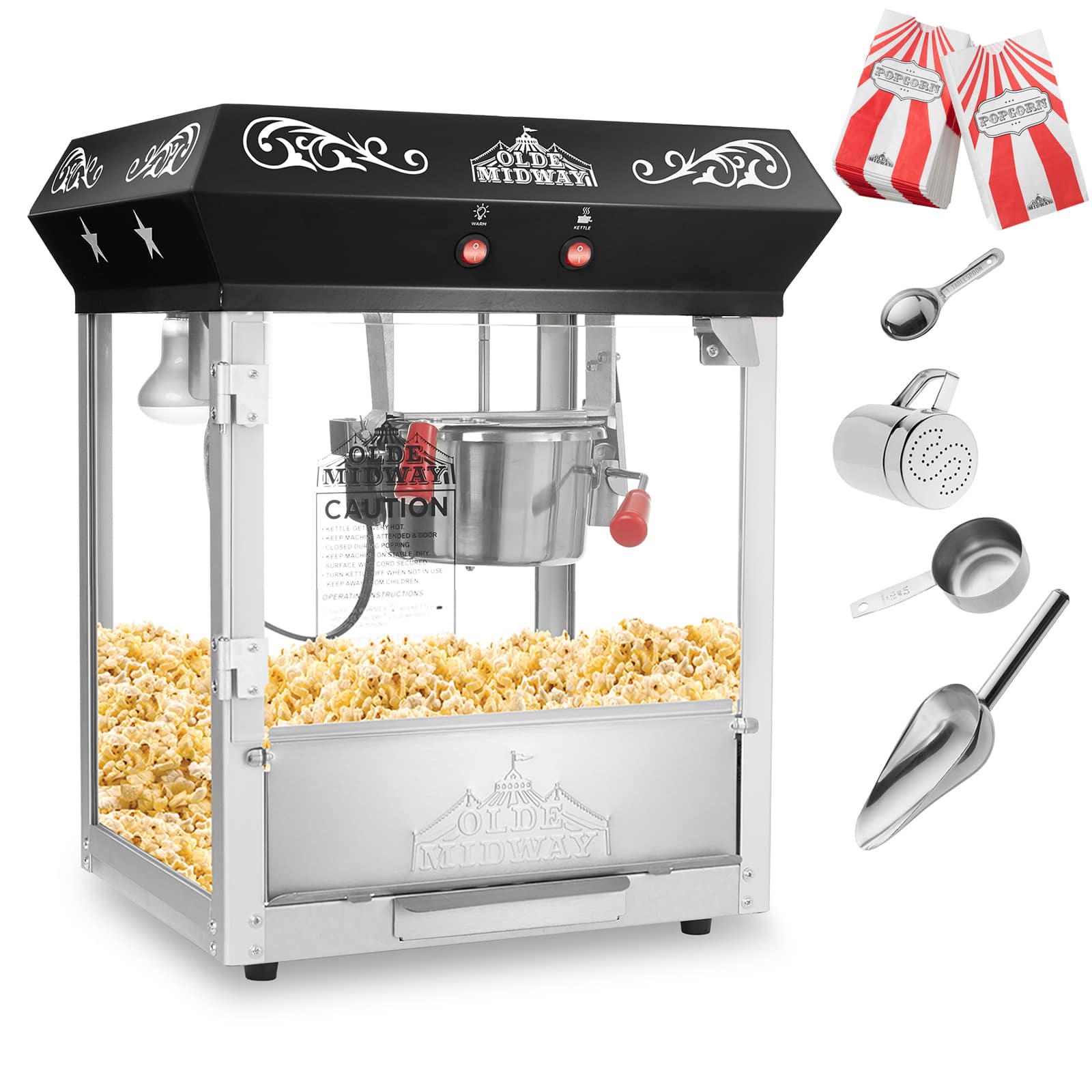 Olde Midway CON-POP-600-BLK Popcorn-Makers - View #2
