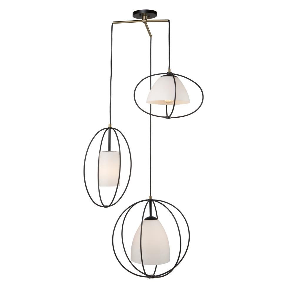 ARTCRAFT SC13173 Dewdrop 3-Light Black Transitional Dry Rated Chandelier