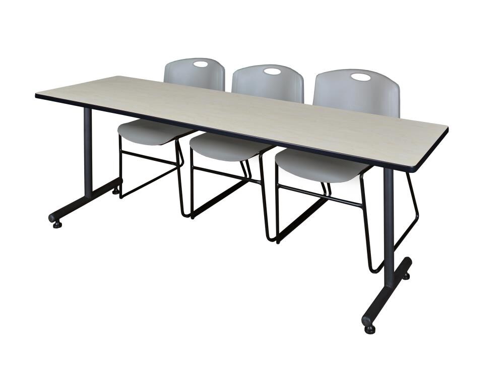 Regency MKTRCT8424PL44GY Training Off-white 4-Person Training Table (84-in W x 29-in H)