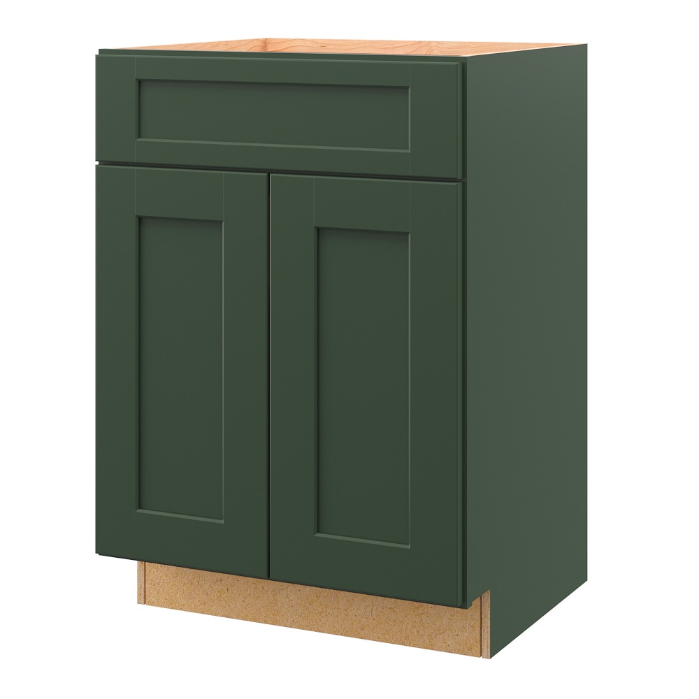 allen + roth Galway 24-in Sage Bathroom Vanity Base Cabinet without Top ...