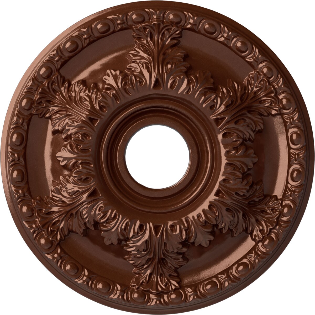 Ekena Millwork CM18GACPS Granada 18-in W x 18-in L Painted Copper Penny Polyurethane Whole Ceiling Medallion
