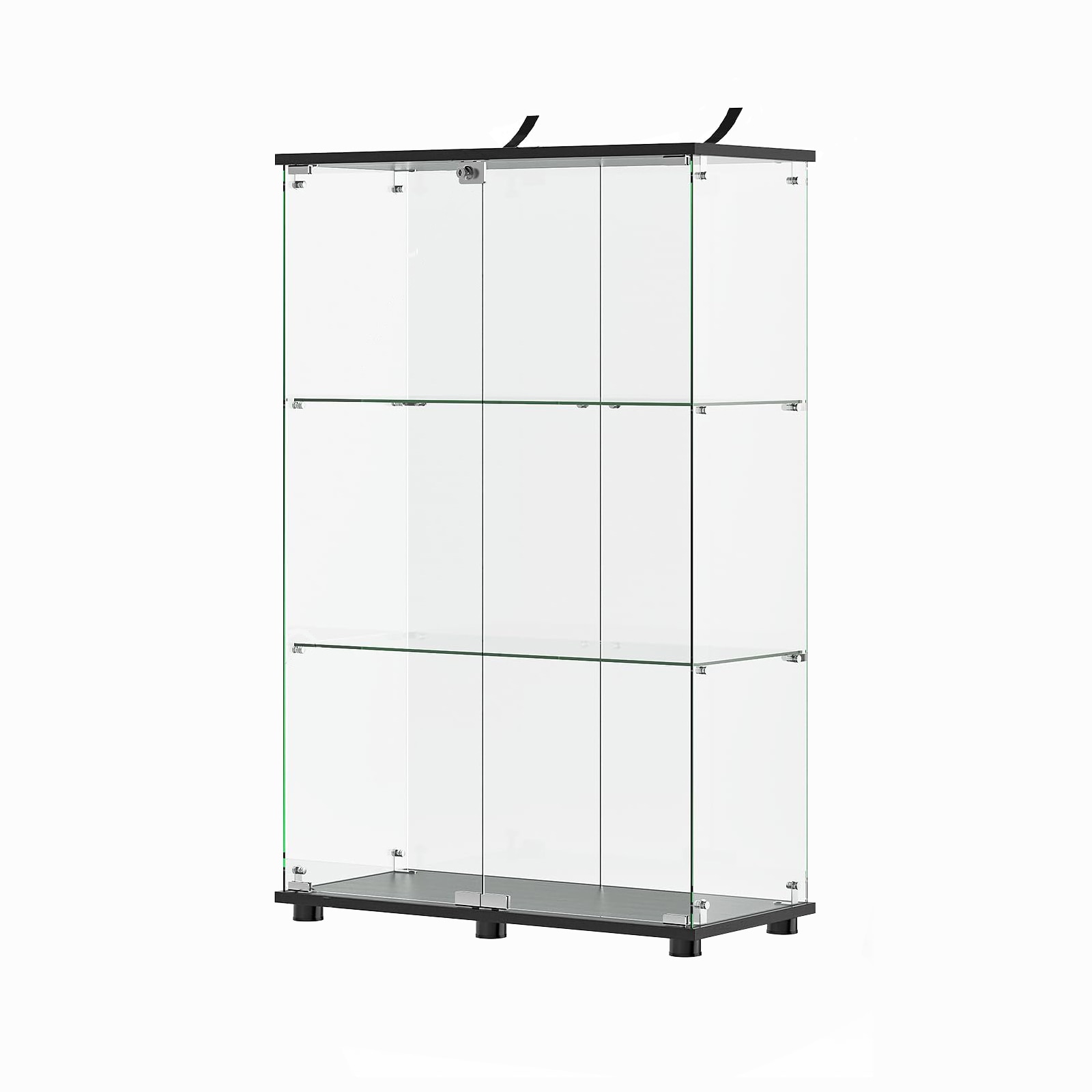 FurniFusion SF-Y-B10400523D 32-Inches W x 64-Inches H Wood Black Freestanding Utility Storage Cabinet