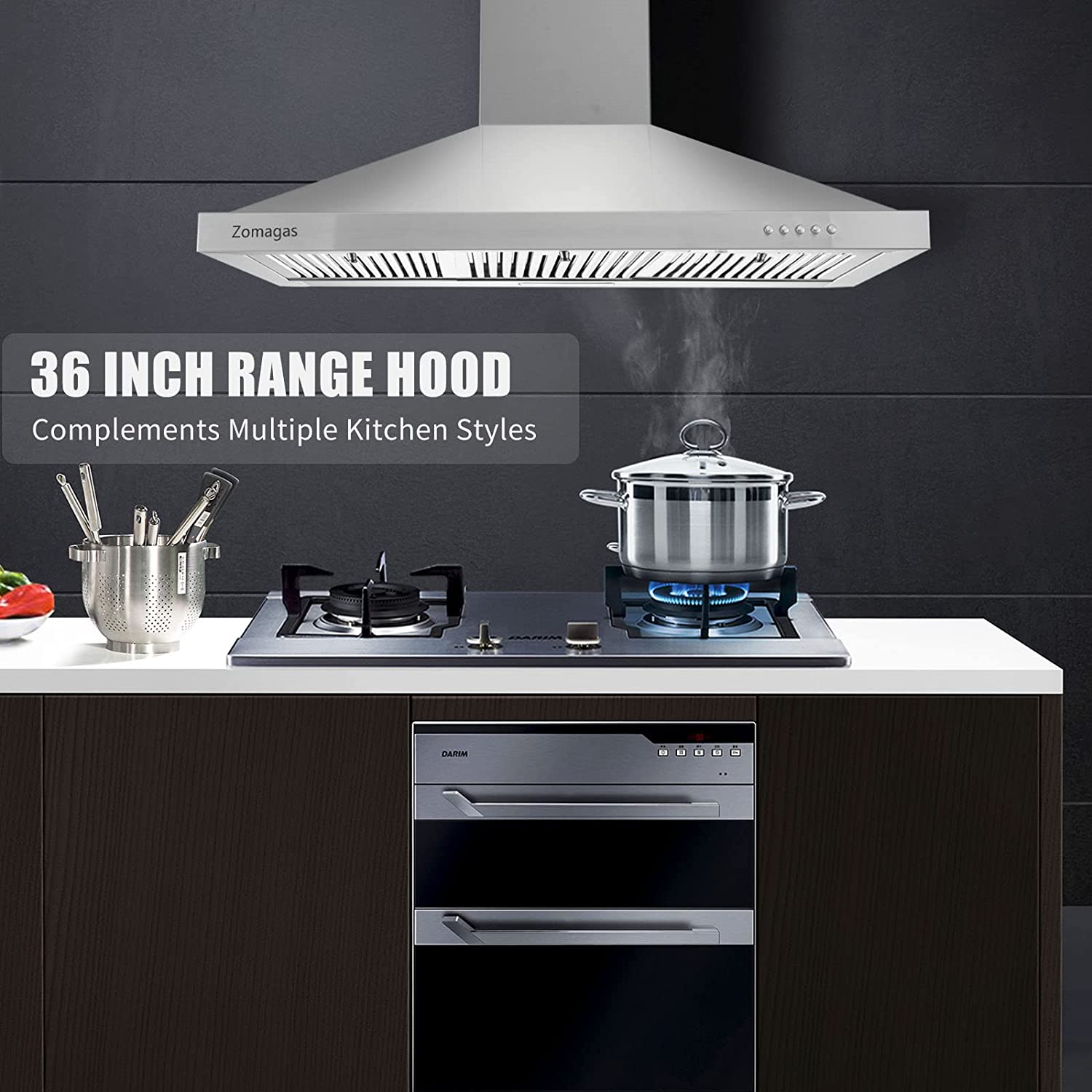 Zomagas 0190B Wall-Mounted-Range-Hoods - View #6