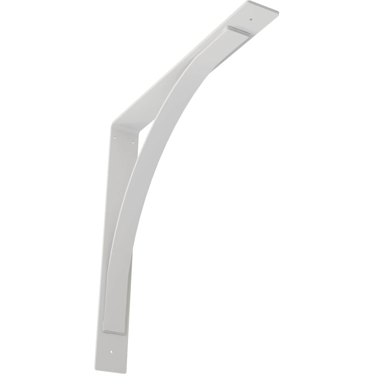 Ekena Millwork BKTM03X24X24MOPWH Morris Morris 24-in x 3-in x 24-in Primed Steel Mounting bracket