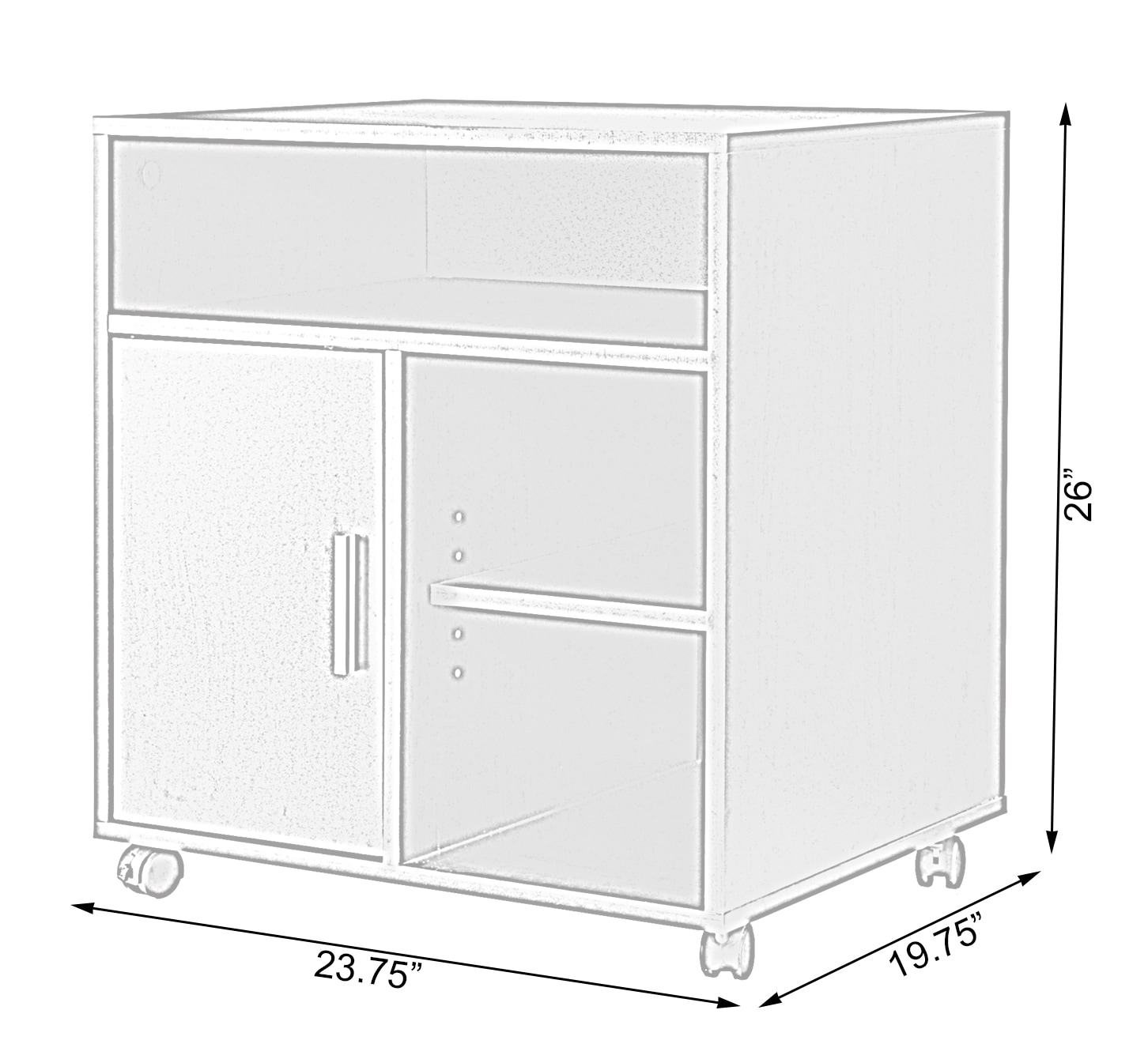 Buy Wholesale QI003556 Printer Kitchen Office Storage Stand With Casters