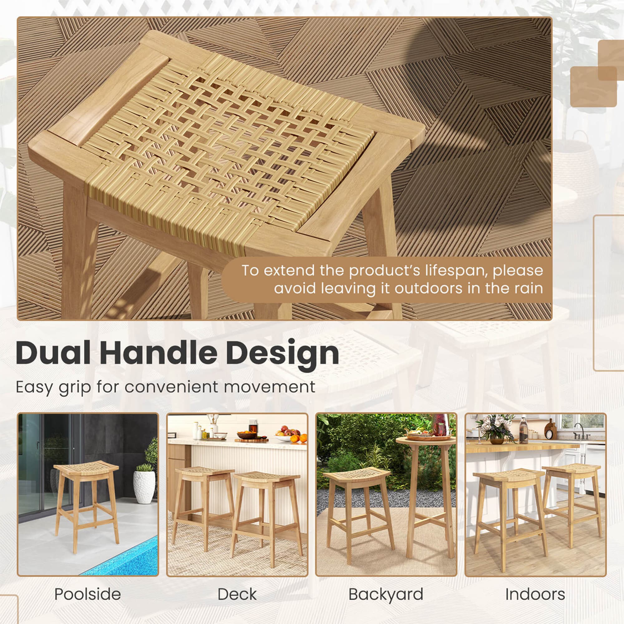 Costway HCST03773 stools - View #5