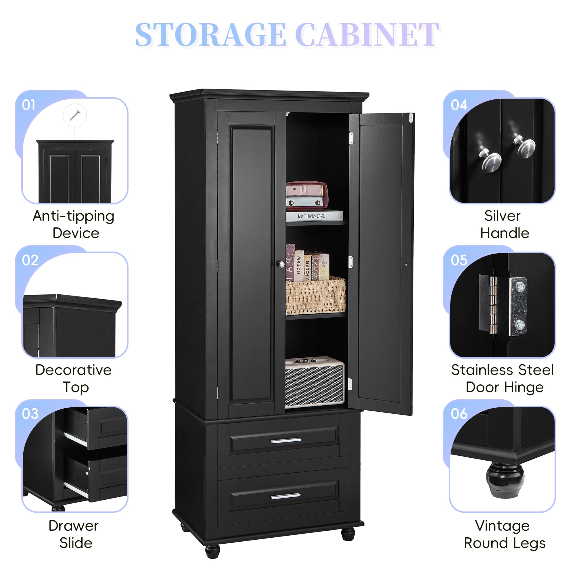 Tatayosi P-DJ-284AAB Linen-Cabinets - View #13