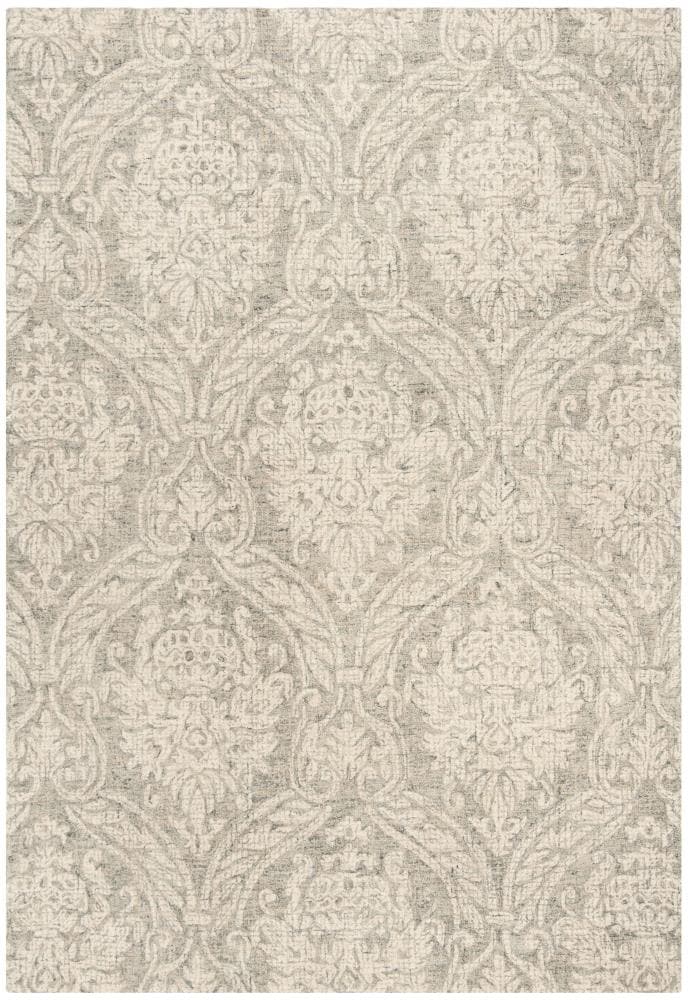 Abstract Harmony Hand-Tufted Wool Rug in Gray - 6' x 9'