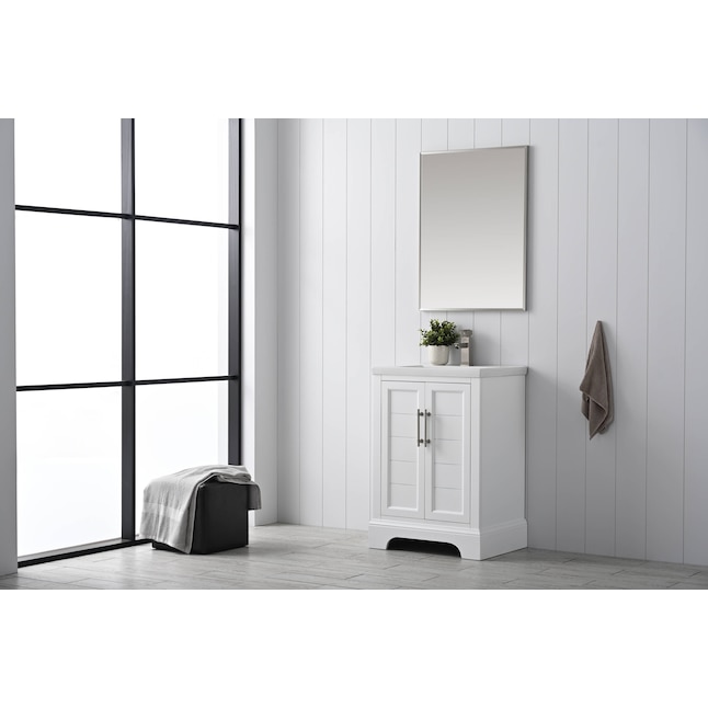 Vanity Art Vannes 24-in White Undermount Single Sink Bathroom Vanity ...