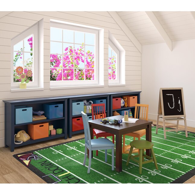 Joy Carpets Football Fun 5 x 8 Green Indoor Kids Area Rug Joy Carpets Football Fun 5 x 8 Green Indoor Kids Area Rug