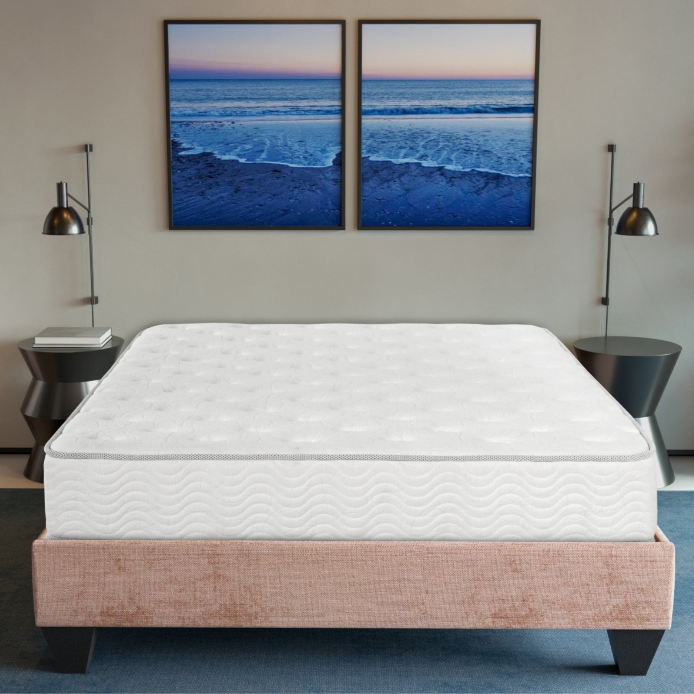 LOVMOR -  9-in Medium Twin Pocketed coil spring Mattress in a Box with Edge Support