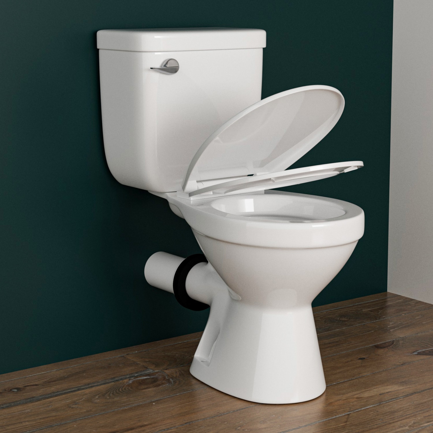 Maceratingflo LSMT000T01 White Round Standard height 1.6 GPF Single Slow Close Feature 2-piece