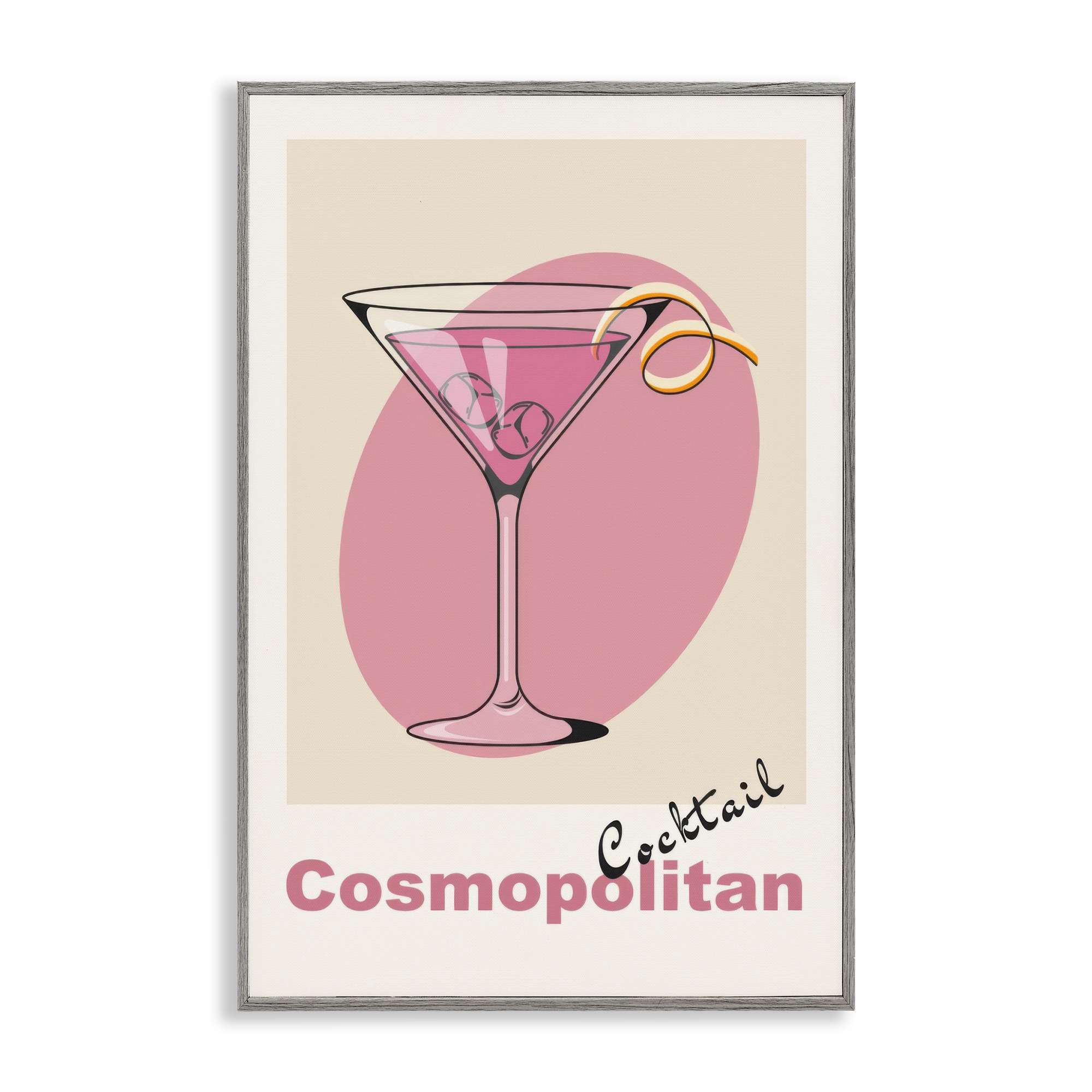 Stupell Industries BT-683-GFF-16X24 Vintage Cosmo Cocktail Framed Giclee design by LSR Design Studio