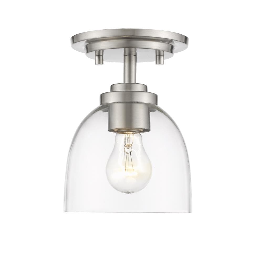 Z-Lite 460F1-BN Ashton 1 -Light 6-in Brushed Nickel Flush Mount Light