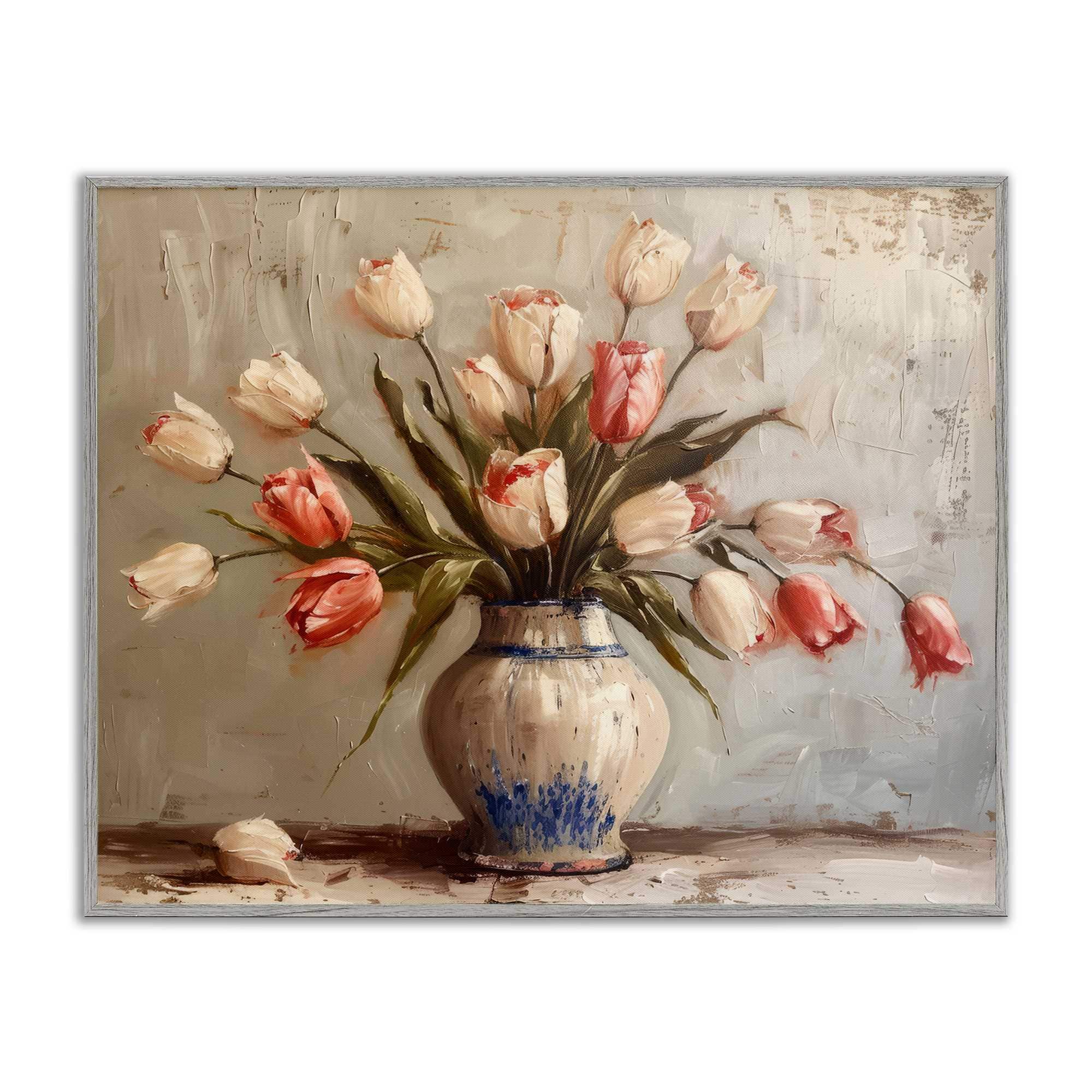 Stupell Industries BT-848-GFF-16X20 Quiet Spring Tulips Framed Giclee design by Arlington Prints