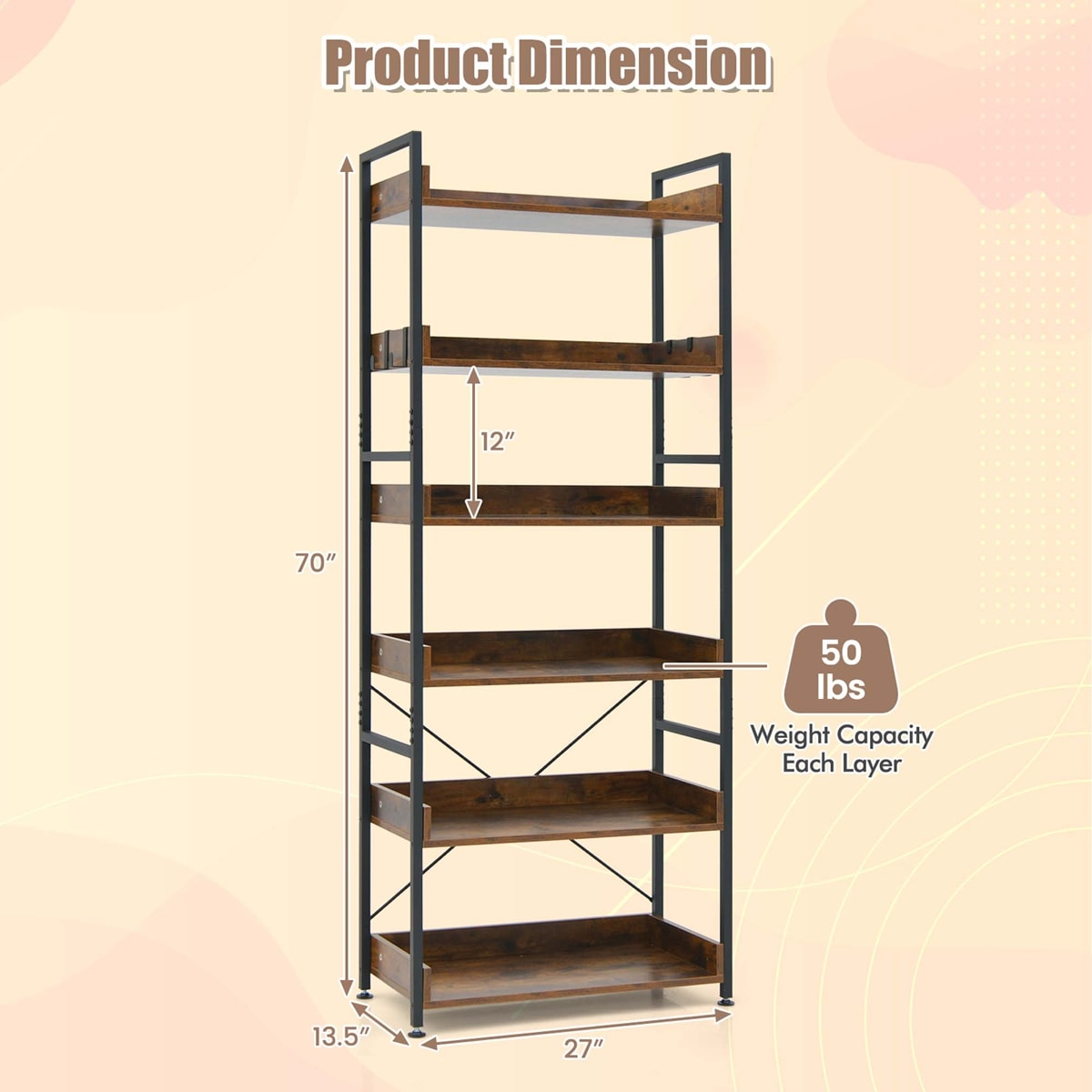 Costway JV10963CF bookcases - View #5