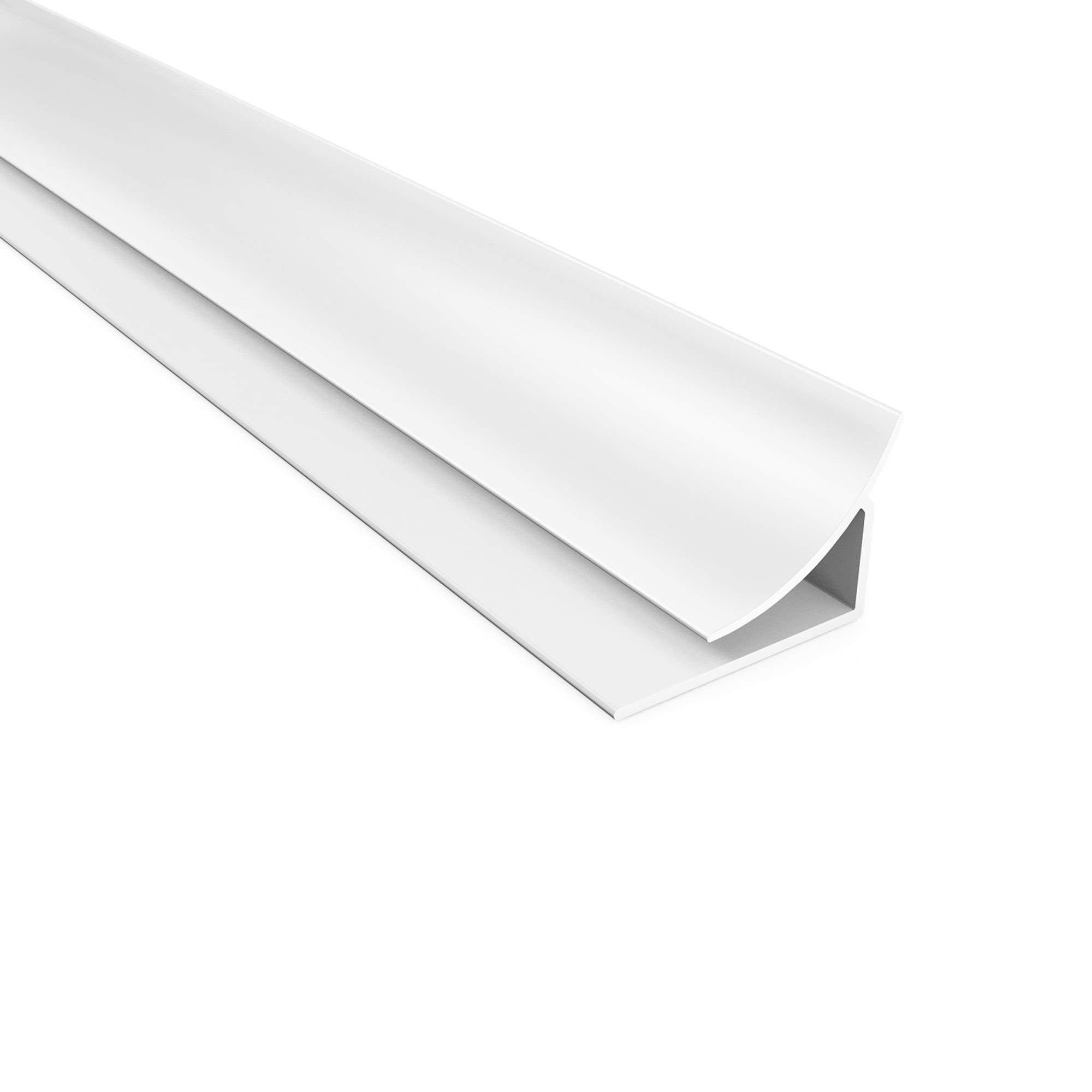 Fasade 0.5-in W x 47-in L Gloss White PVC Edge Trim Kit Tile Edge Trim ...