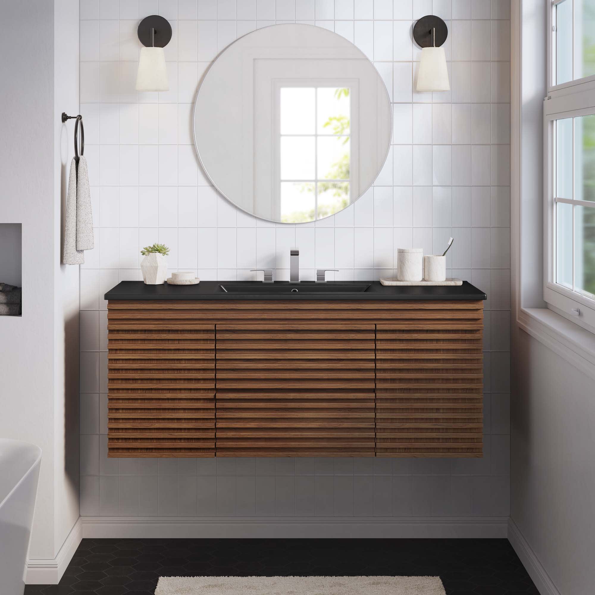 Modway EEI-5801-WAL-BLK Bath-Vanity-Combo - View #3