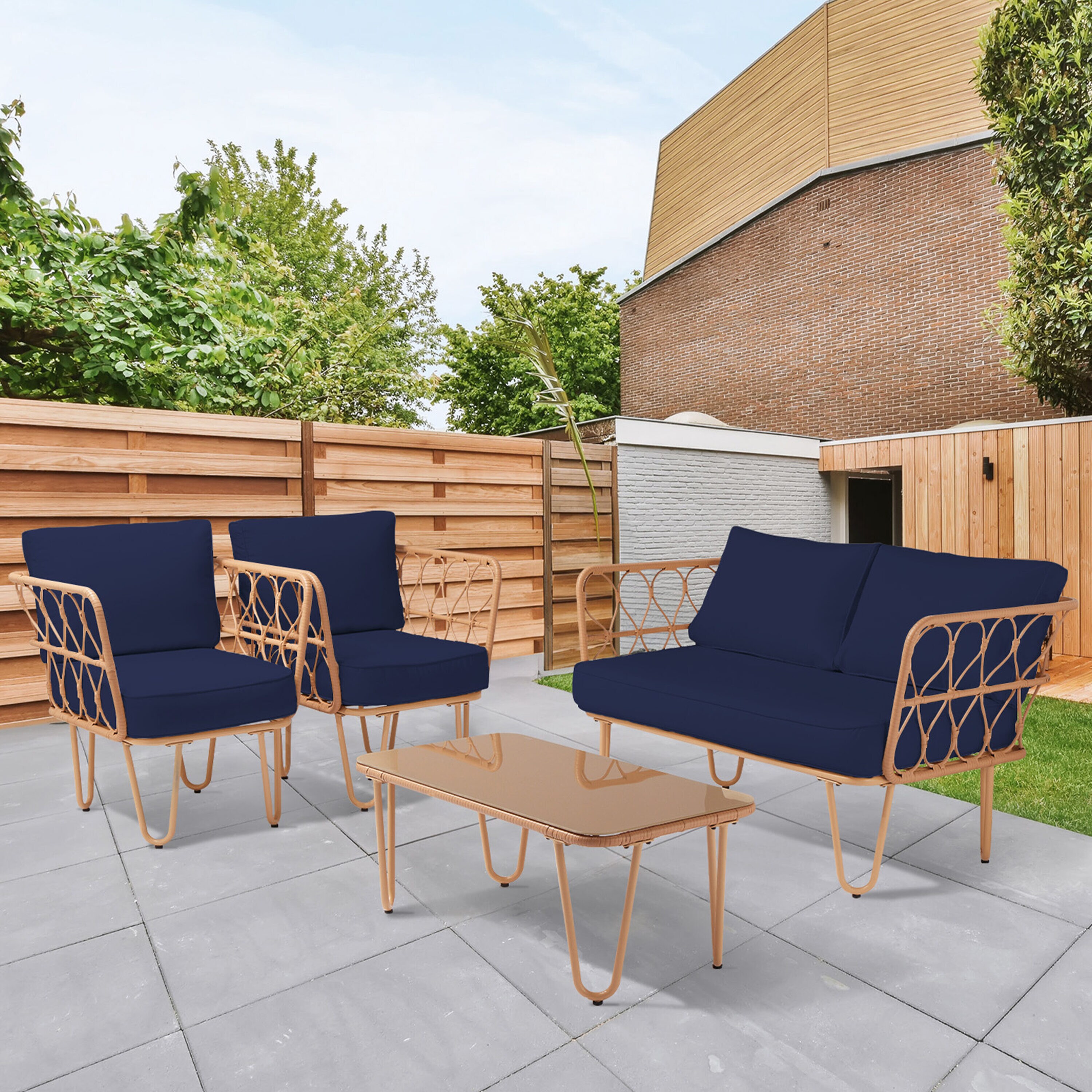 JEAREY TBLH04-NAVY Patio-Conversation-Sets - View #5