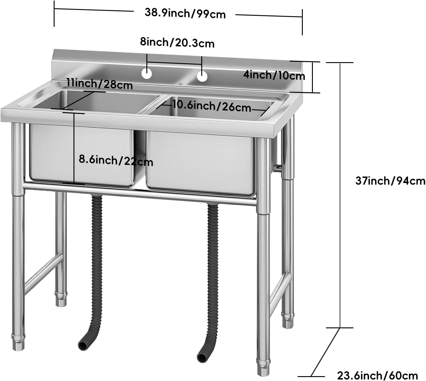 Qeetex LHF-SC-QPVP09007 Laundry-Tubs-Utility-Sinks - View #2