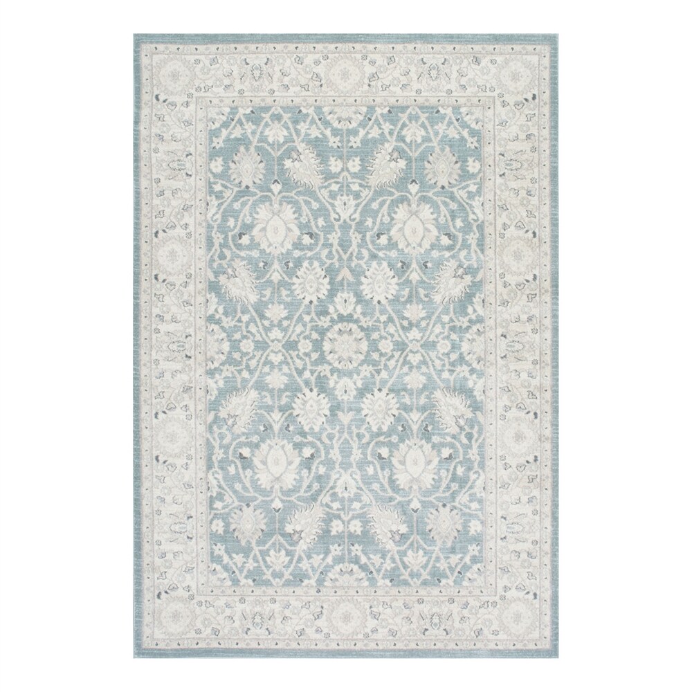 nuLOOM KKZG09A-9012 Wharton 9 x 12 Blue Indoor Border Vintage Area Rug