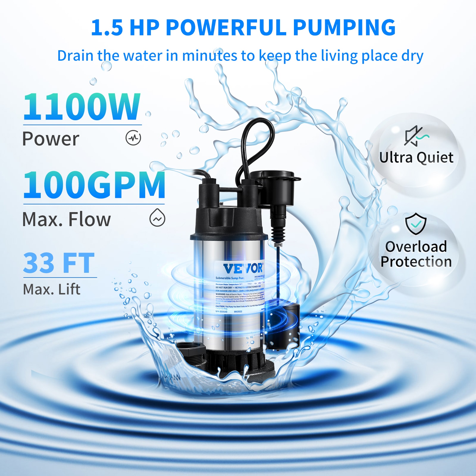 VEVOR WSBBX10HP110VXGOYV1 pumps - View #3
