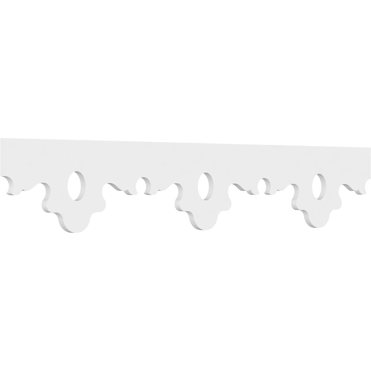 Ekena Millwork RUNP08X0625X48FRD Frederic 8-in x 4.0-ft White Unfinished PVC Running trim