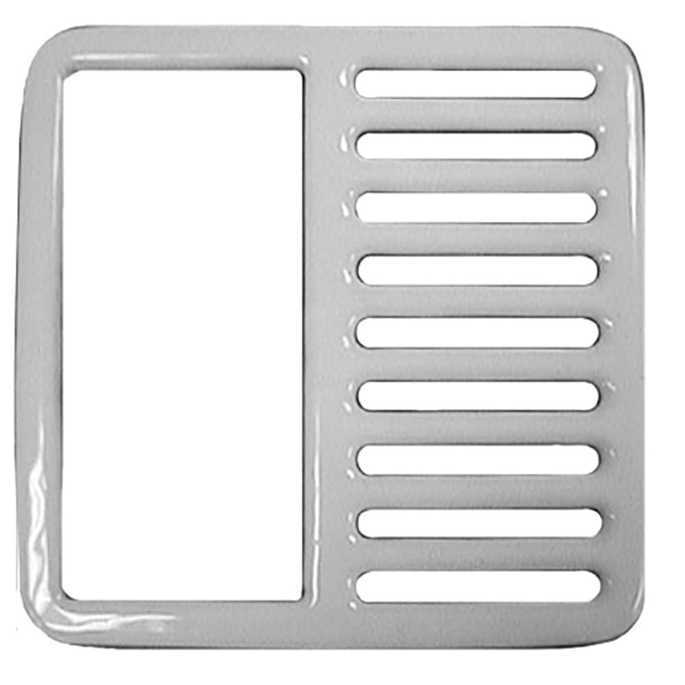 Jones Stephens S55050 Porcelain Coated Floor Sink Full Top 9.375-in x 9.375-in White Cast iron Square Grate