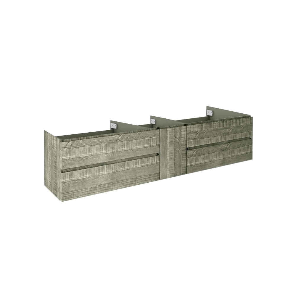 Fresca FCB31-361236ASH Formosa 84-in Sage Gray Floating Bathroom Vanity Base Cabinet without Top