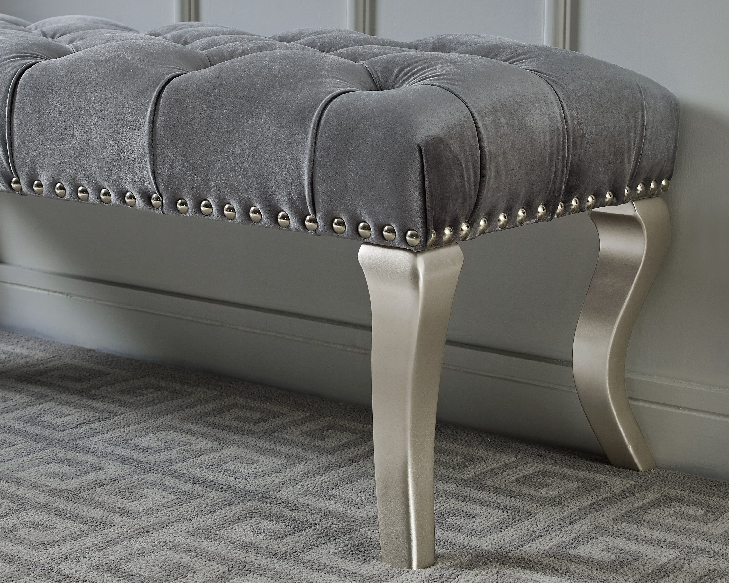 Roundhill Furniture CB007GY bench - View #3