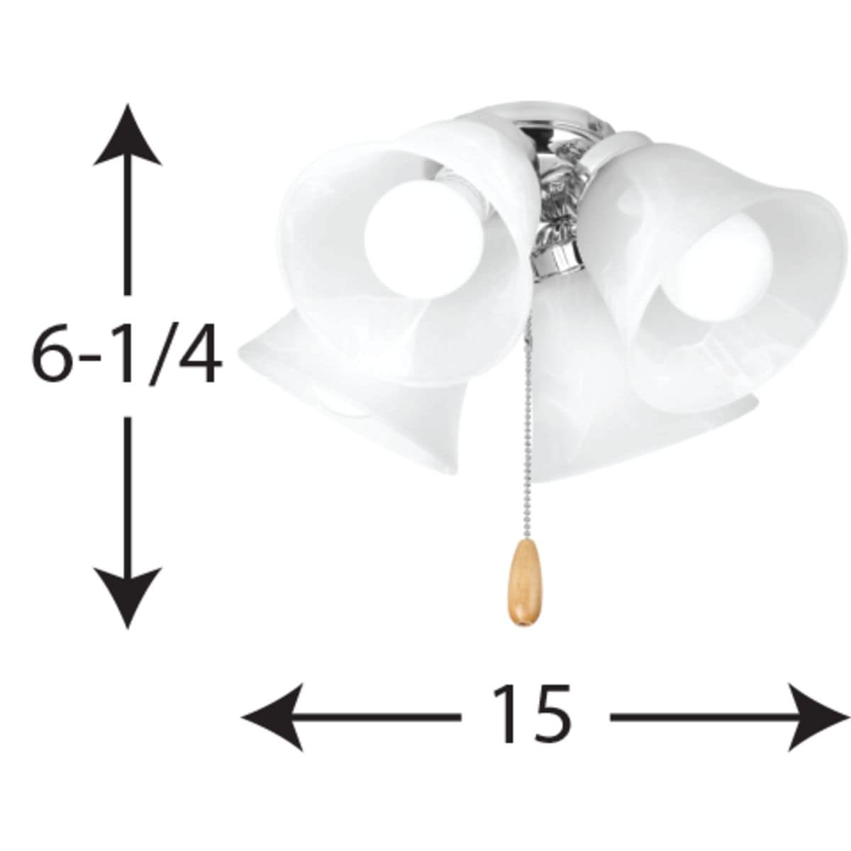 Progress Lighting P2610-15WB Ceiling-Fan-Blade-Arms - View #5