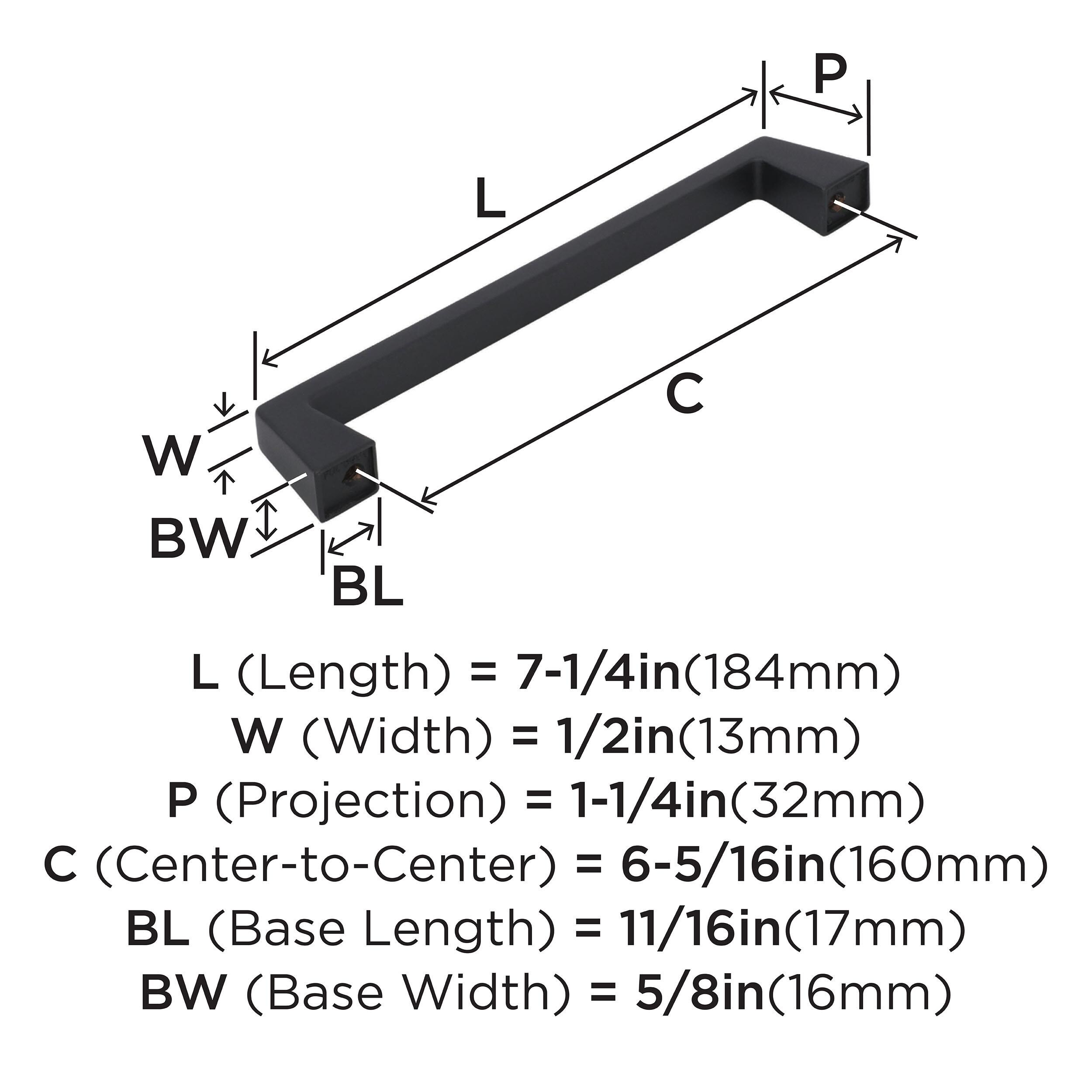 Amerock Blackrock 6-5/16-in (160Mm) Center to Center Black Bronze Arch ...