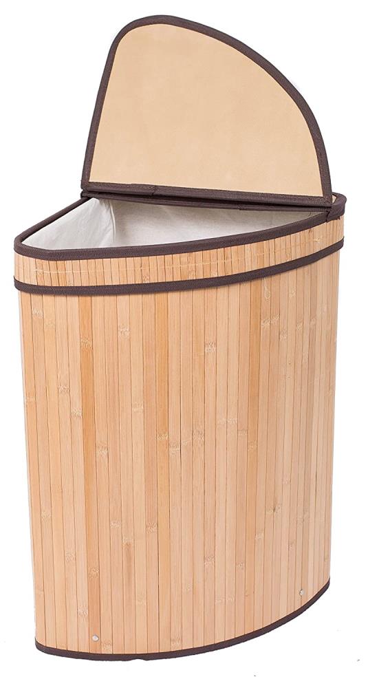 Birdrock Home Wood Laundry Hamper In, Large Wooden Laundry Basket With Lid