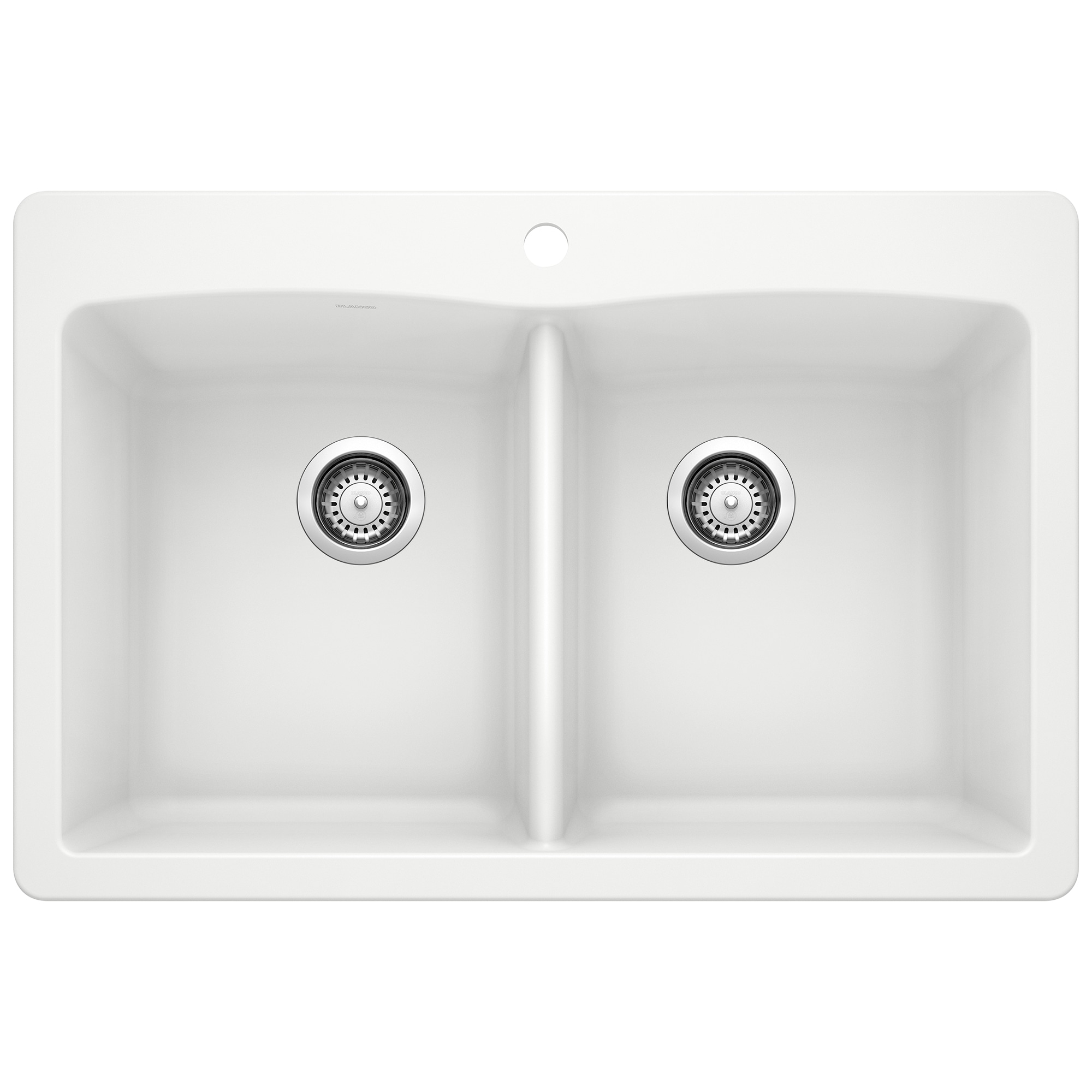 BLANCO 440221 Diamond Silgranit Drop-in or undermount 33.0-in x 22-in Granite Double equal bowl 1-Hole Kitchen Sink